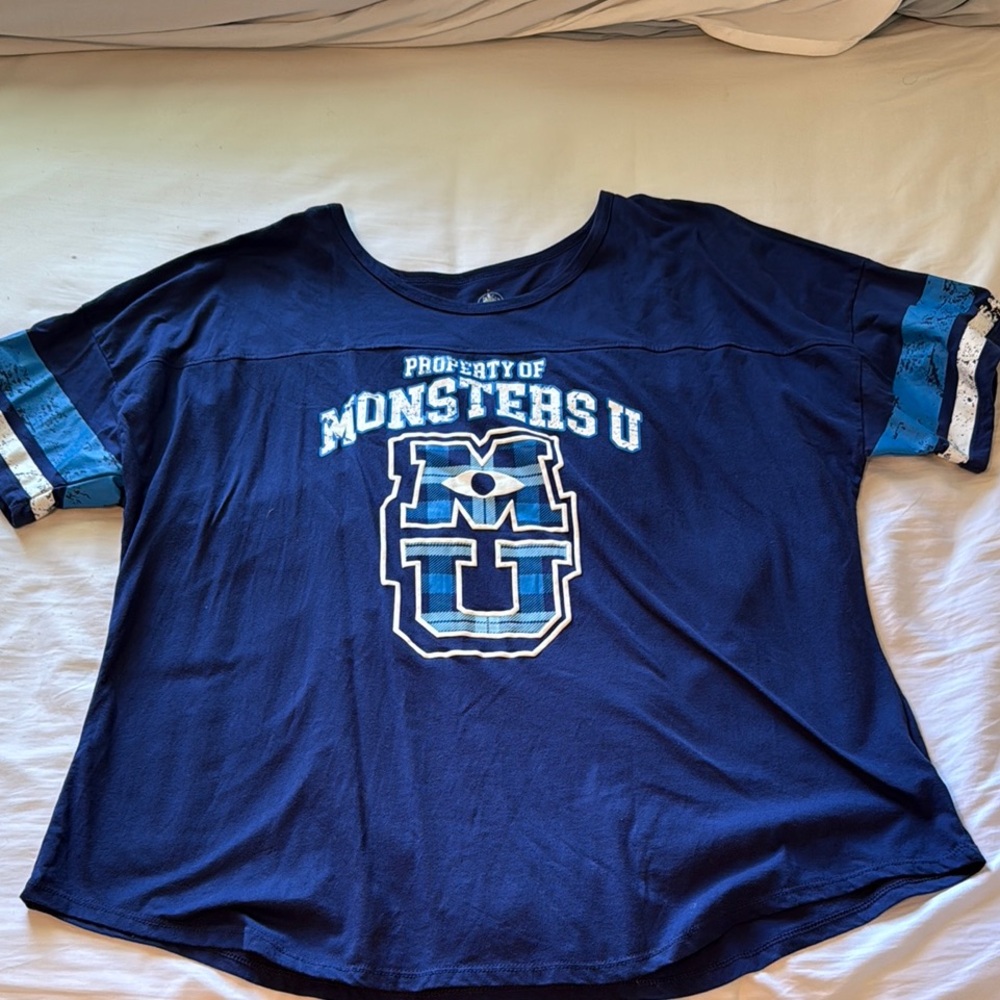 Disney Pixar Monsters U Women’s Navy Blue T-Shirt